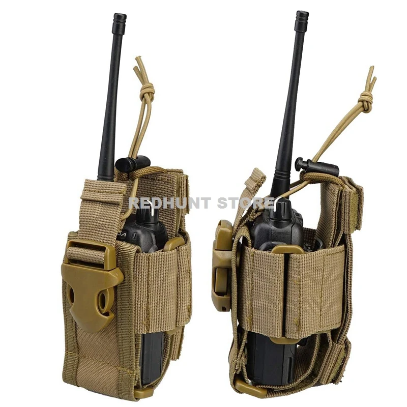 Bolsa de soporte de Radio táctica ajustable Molle, funda de Radio de dos vías, de nailon, almacenamiento militar, para walkie-talkiebag - imagen 3