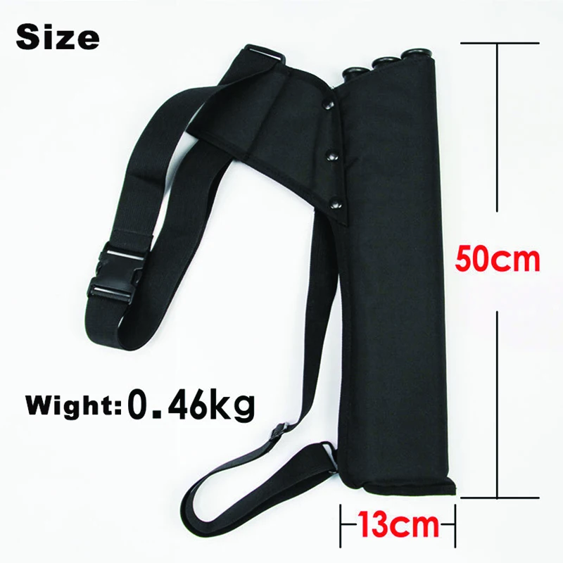 Bolsa de tiro con arco de tela Oxford, 49x14cm, bolso de hombro individual de 3 puntos, accesorios de caza - imagen 4