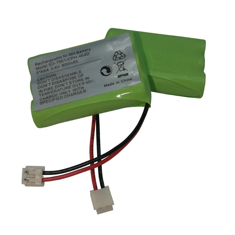 Batería recargable NiMH para teléfono móvil, dispositivo inalámbrico de 800mAh y 3,6 V para Motorola SD-7501, v-tech 89-1323, 00-00, AT & T Lucent, 27910 CPH-464D - imagen 3