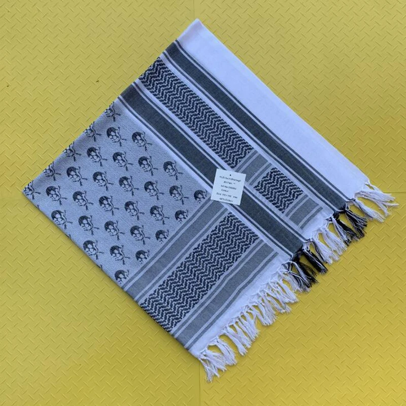 Bufanda militar árabe Keffiyeh Shemagh, chal ligero para cuello, cubierta táctica para caza, desierto, a prueba de viento, chal de algodón - imagen 2