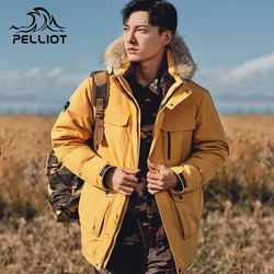 Pelliot hombres invierno Casual cálido grueso impermeable chaqueta abrigo prendas de vestir femeninas sombrero a prueba de viento cortavientos camping senderismo abajo
