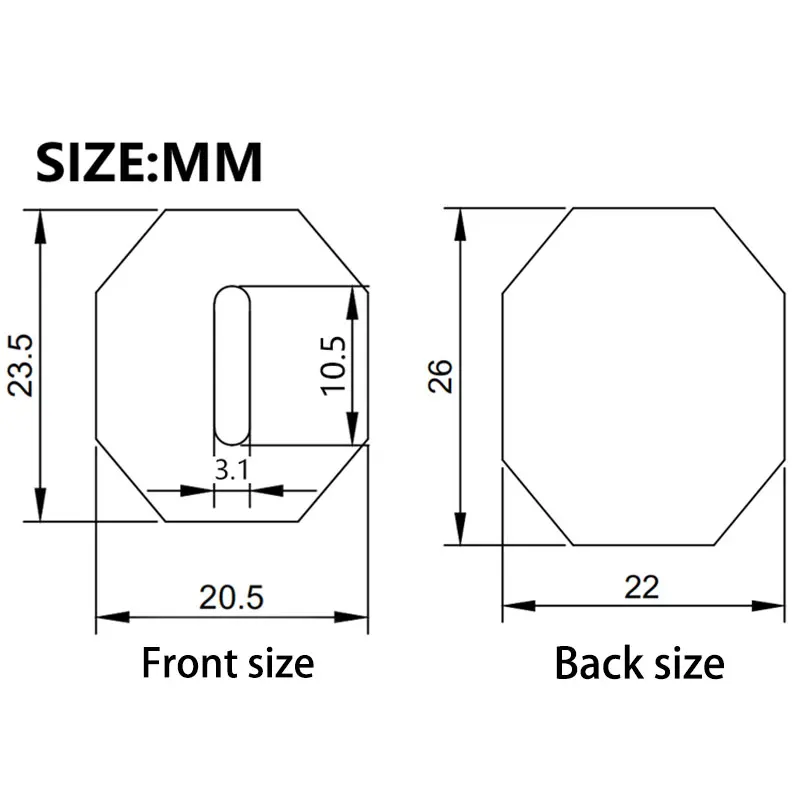 Mango octogonal de estilo japonés para cuchillo de cocina, mango de fibra de carbono + resina c-tek, mango de cuchillo crudo de pescado, 1 pieza - imagen 3