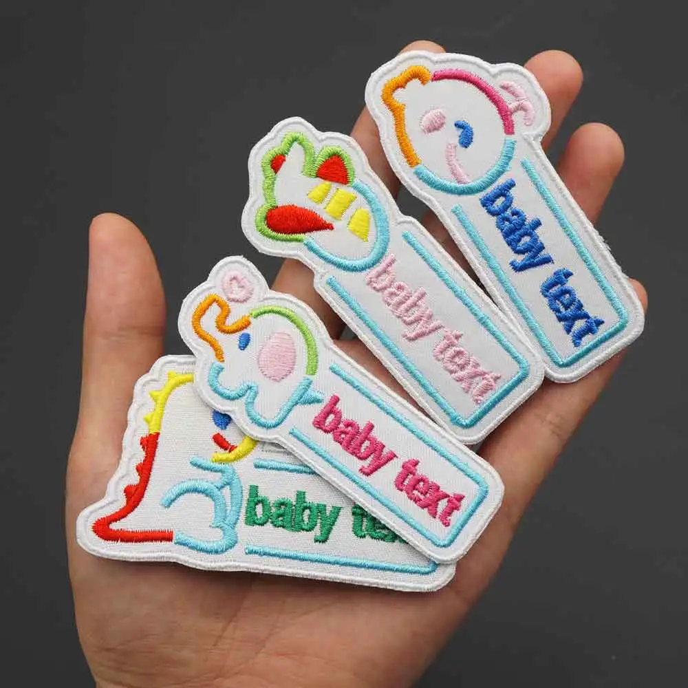 Parche personalizado con nombre de bebé para jardín de infantes, bordado de coche, artesanía de costura, decoración de ropa para suministros de accesorios DIY - imagen 3