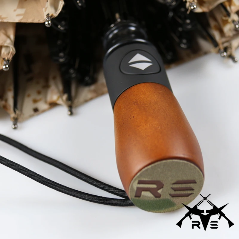 SYMC-paraguas táctico de camuflaje para exteriores, sombrilla totalmente automática con patrón de tigre Aor1, celosía nocturna de arena Mc, de nailon, a prueba de lluvia - imagen 5