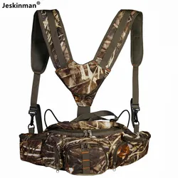 Riñonera táctica MOLLE camuflaje biónico – Doble correa para pesca y caza