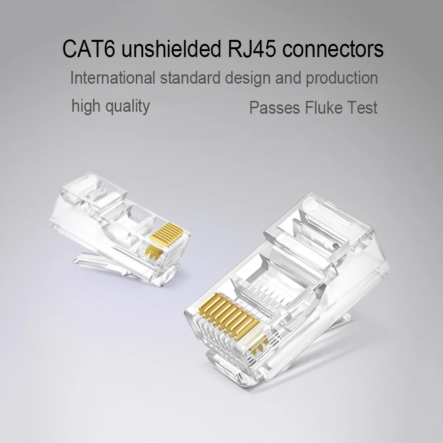 Xintylink-conector rj45 rj 45 cat6, conector de cable ethernet cat 6, conector de red lan macho utp 8p8c modular sin blindaje, 20/50/100 Uds. - imagen 3