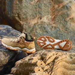 RAX-zapatos de senderismo impermeables de piel de vaca para hombre y mujer, botas de Trekking para escalar, zapatillas de montaña antideslizantes para exteriores, botines