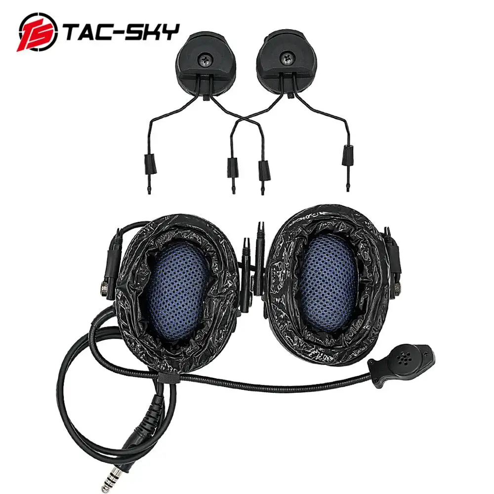 Orejeras electrónicas tácticas de silicona con cancelación de ruido para TAC-SKY, auriculares de tiro para Airsoft al aire libre, hi-threat 1, FG - imagen 3