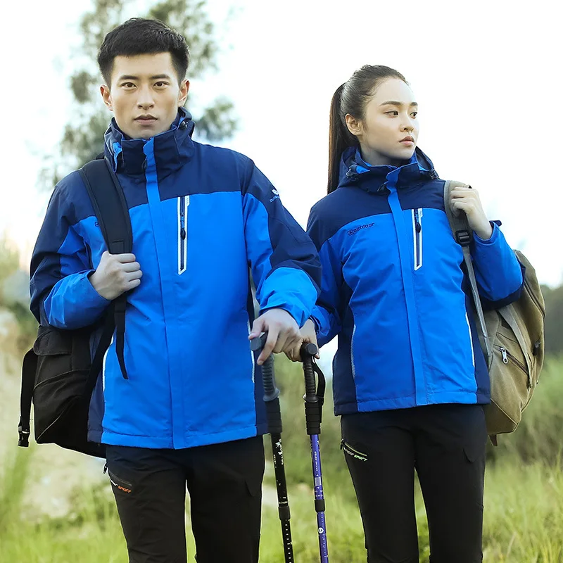 Chaqueta de camping para hombre y mujer, traje de esquí de invierno, cortavientos softshell, abrigo cálido impermeable para otoño - imagen 3