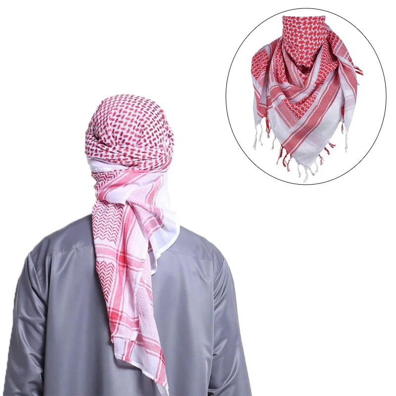Bufanda de Keffiyeh árabe, pañuelo de cabeza táctico militar, islámico, saudí, árabe, Dubái, disfraces tradicionales, pañuelo musulmán, novedad - imagen 2