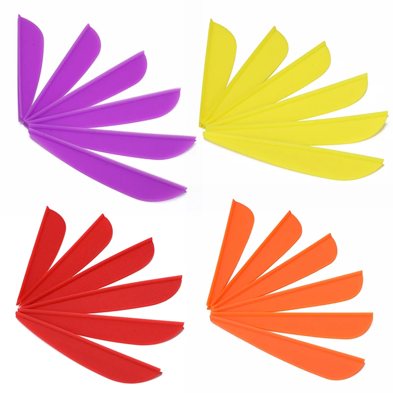 Pluma de tiro con arco de 36 piezas, varillas de flecha, 4 pulgadas, pluma de plástico, corte para eje de carbono, accesorio de Tiro con Arco DIY