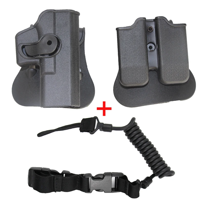 Funda de pistola táctica apta para Glock 17 gen 1-4 Airsoft, accesorios de pistola militar con eslinga - imagen 2