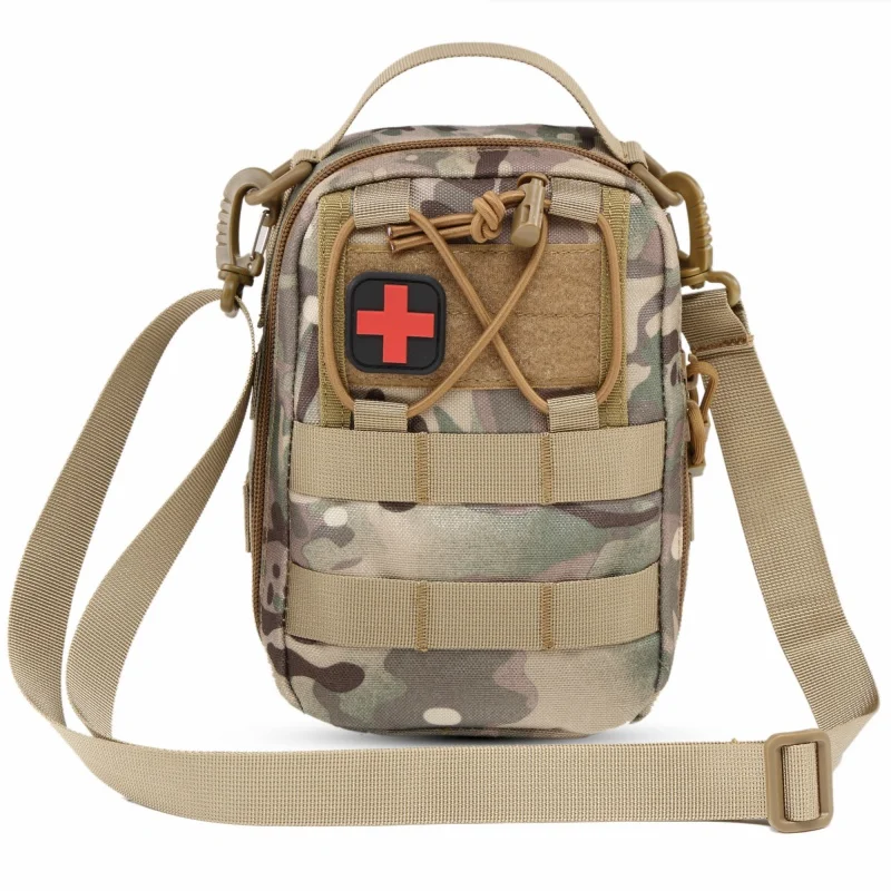 Bolso de hombro táctico Molle, bolsa médica, cinturón, paquete de cintura, herramienta EDC, accesorios para Airsoft de caza al aire libre - imagen 2