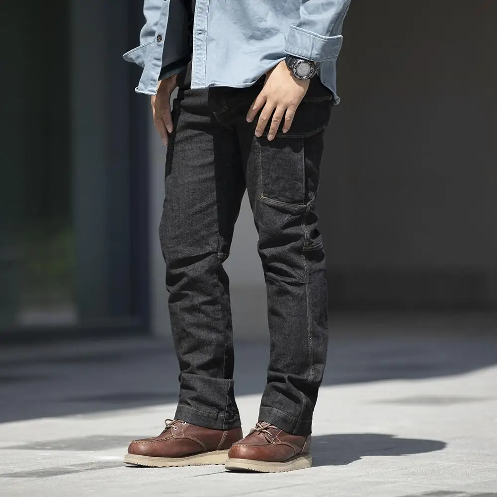 Pantalones vaqueros tácticos para exteriores, pantalones elásticos resistentes al desgaste, con múltiples bolsillos, para senderismo, entrenamiento militar, pantalones vaqueros de combate - imagen 3