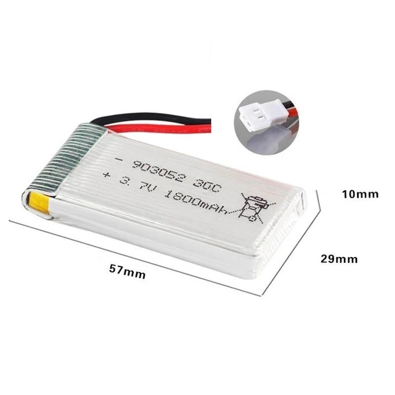 Actualización de batería Lipo de 3,7 v 1800mAh para KY601S SYMA X5 X5S X5C X5SC X5SH X5SW M18 H5P recambios de cuadrirrotor RC - imagen 3