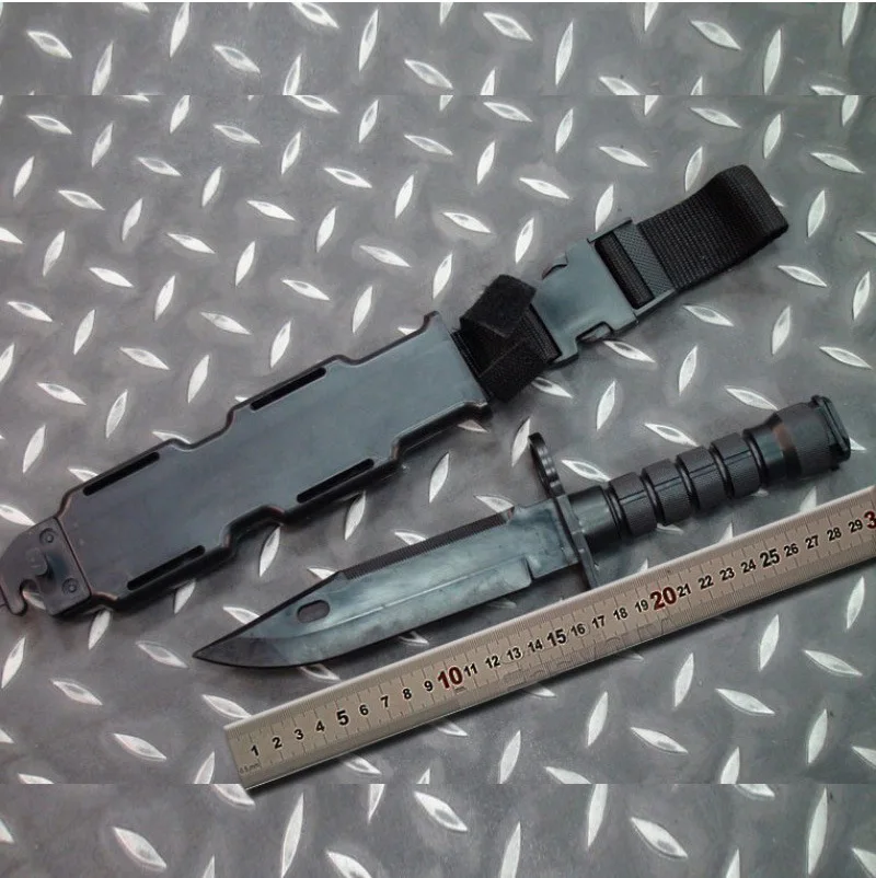 Cuchillo de plástico M9, cuchillo suave de goma para entrenamiento de Dagger táctico, para proyectos de películas y Tv y modelos decorativos - imagen 5