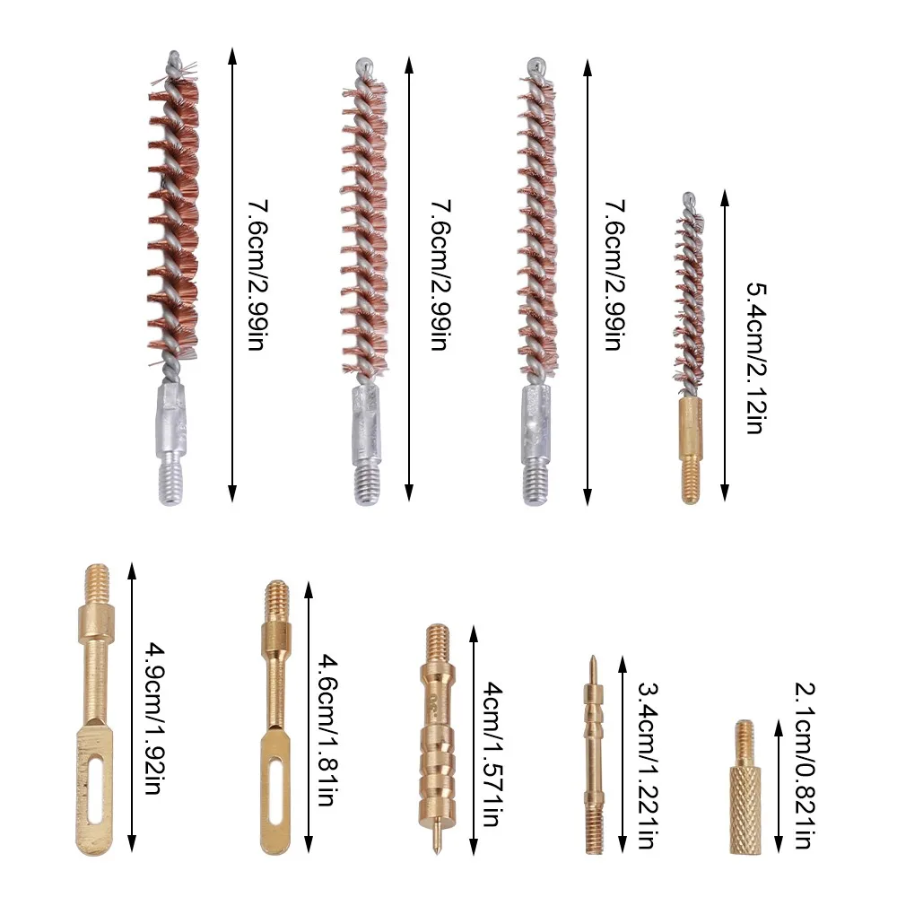 Juego de Kit de limpieza de pistola táctica, pistola Universal, varilla de Rifle, parches de cepillo, herramienta de limpieza 12GA, 20ga 22cal,. 17cal,. 2235,5 - imagen 4