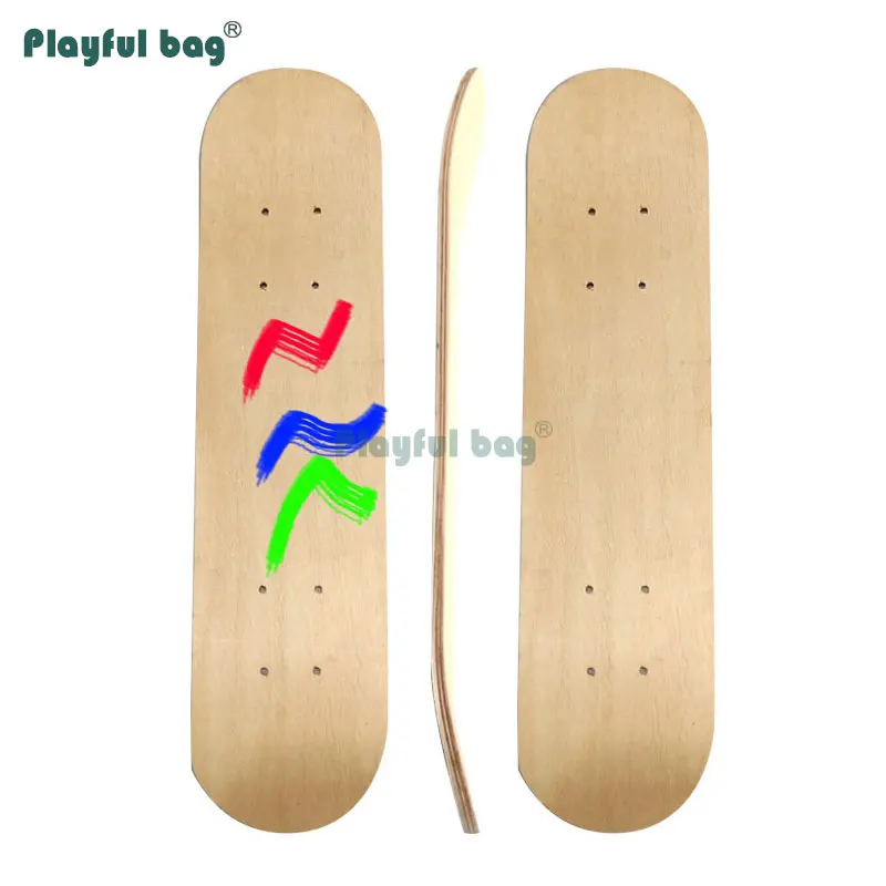 Skateboard de arce de cuatro ruedas, bolsa juguetona, para grafiti pintado a mano, tabla de Skate de color primario, 43, 60, 70, 80CM, MA16 - imagen 2