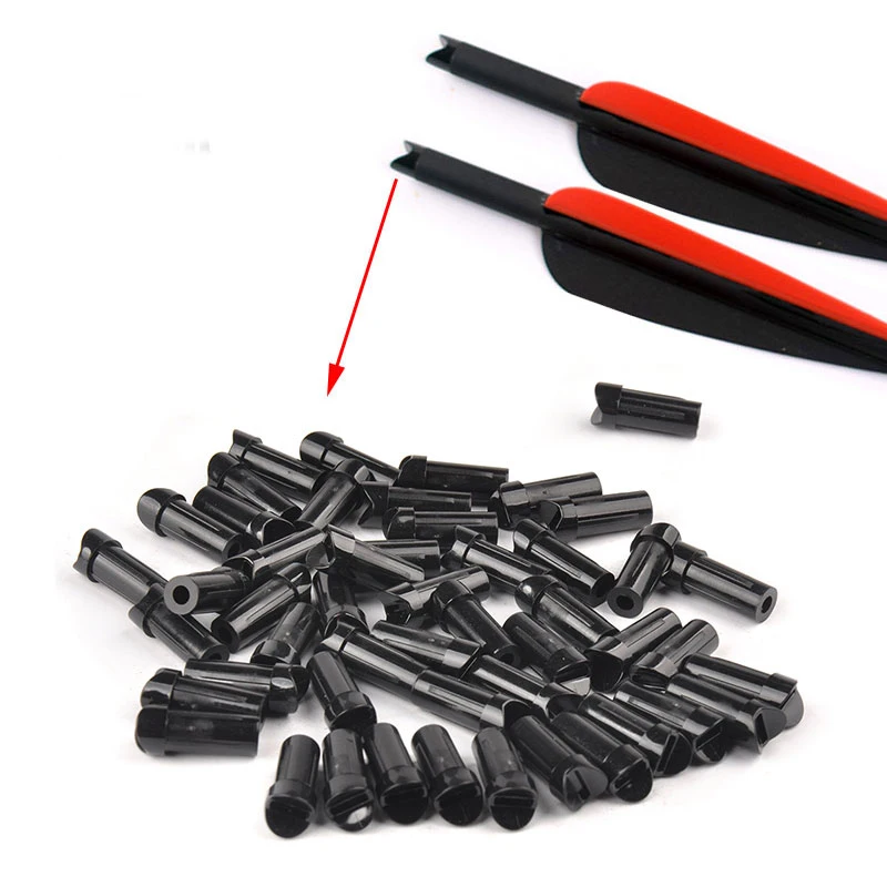 Pernos de Ballesta de media luna para tiro con arco, herramientas internas de flecha, eje ID 7,6mm OD 8,8mm, color negro, lote de 20 unidades - imagen 3
