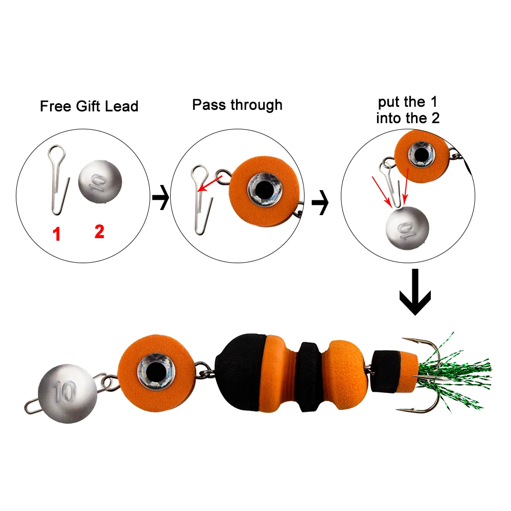 FISH KING-señuelo de Pesca suave, cebo de espuma, Swimbait, Wobbler, Lucio, insectos artificiales, gran oferta - imagen 4