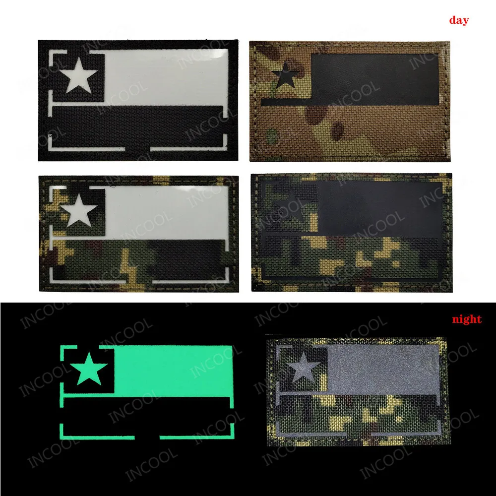 Parche de bandera bordado reflectante IR de Chile 3D, apliques, parches bordados decorativos para ropa, mochila - imagen 2