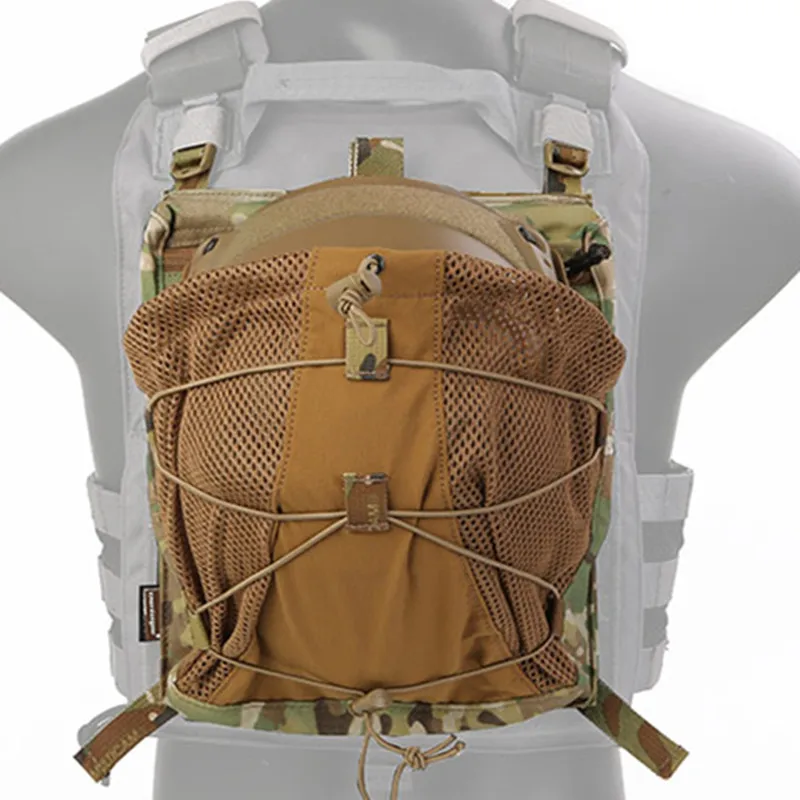 LXB estilo Bungee casco mochila para 420 chaleco caza, Airsoft Paintball, mochila bolsa de almacenamiento, cubierta a prueba de polvo, regalo - imagen 4
