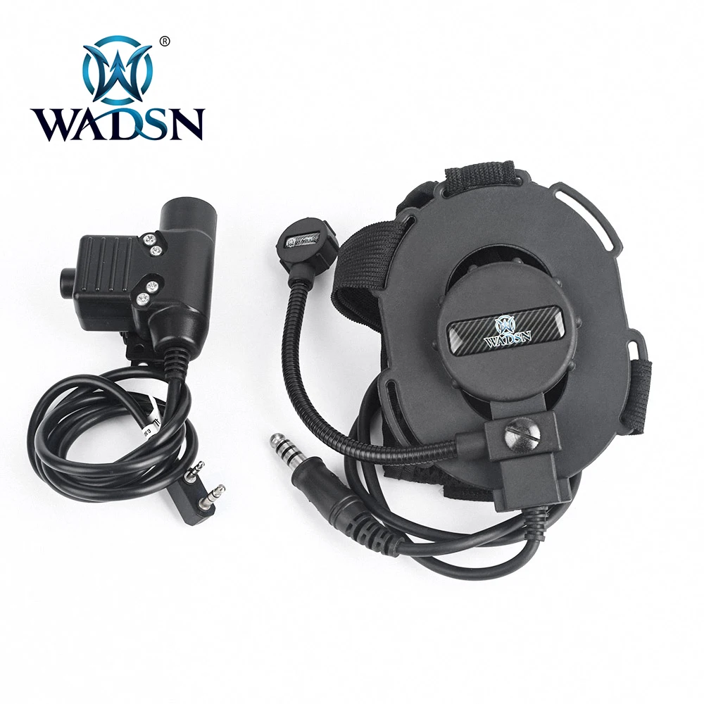 WADSN-auriculares inalámbricos Bowman Evo III Softair, audífonos Airsoft + Push To Talk U94, adaptador táctico PTT Kenwood WZ183 - imagen 2