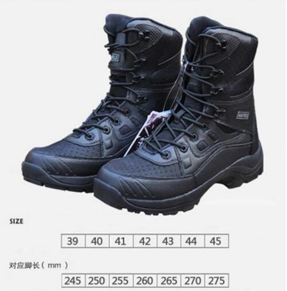 Botas militares tácticas para exteriores Unisex, zapatos impermeables para senderismo, botas de combate deportivas, zapatos de viaje antideslizantes - imagen 3