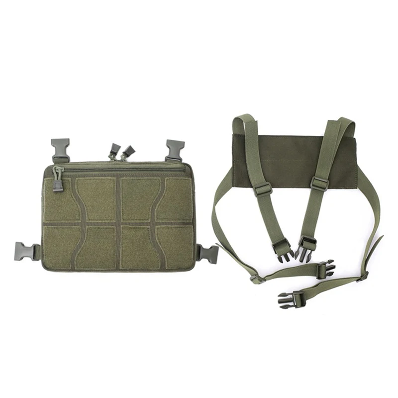 Bolsa de pecho con correa táctica Oxford 1000D, bolsa Molle militar ajustable, bolso de hombro, chaleco Airsoft de caza para hombres - imagen 3
