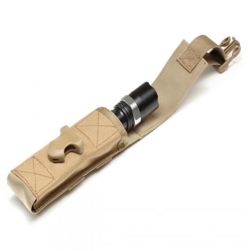 Bolsa táctica Molle MP5 para exteriores, soporte para bastón para se adapta a bastón expandible, bolsa para linterna, funda para linterna LED de caza - imagen 4