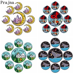 Prajna, 10 Uds., parches bordados de aventura al aire libre natural en la ropa, apliques de ondas de Van Gogh, parches para planchar para insignias de ropa