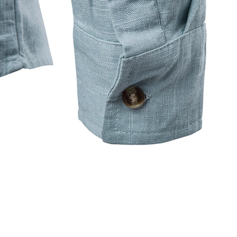 Camisa de manga larga para hombre, jersey de lino de plomo para autocultivo, suave y cómodo, transpirable, para senderismo y acampada - imagen 5