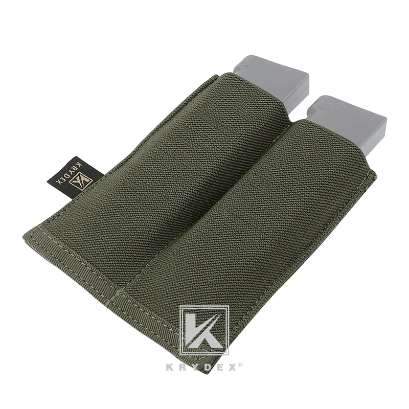 KRYDEX-bolsa elástica táctica para revistas, 9mm, 45 pistolas, doble parte superior abierta, alta velocidad, dibujo rápido, bolsa MOLLE Mag, accesorios de caza - imagen 4