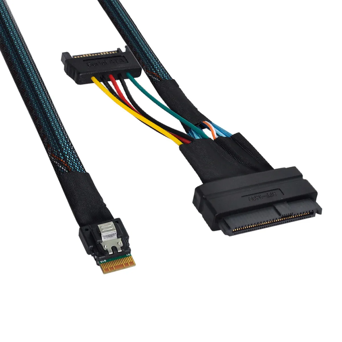 CY Chenyang-Cable de SFF-8639 U2 a Slimline SFF-8654 4i NVME PCIe SSD para placa base SSD 750 p3600 p3700 M.2 - imagen 5