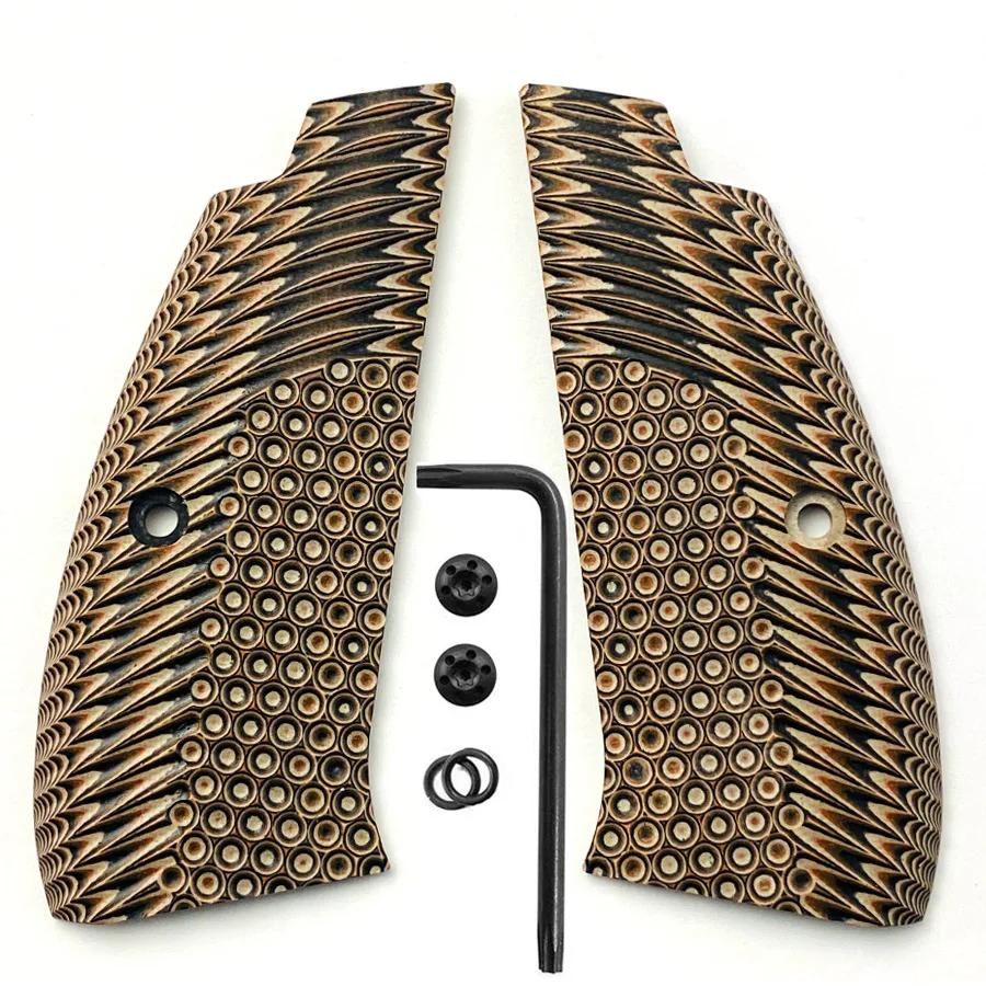 CZ75 agarres G10 para CZ75, tamaño completo, serie SP-01, Shadow 2, 75B BD, agarres, tornillos incluidos, parches de mango, escala, Material de bricolaje - imagen 3