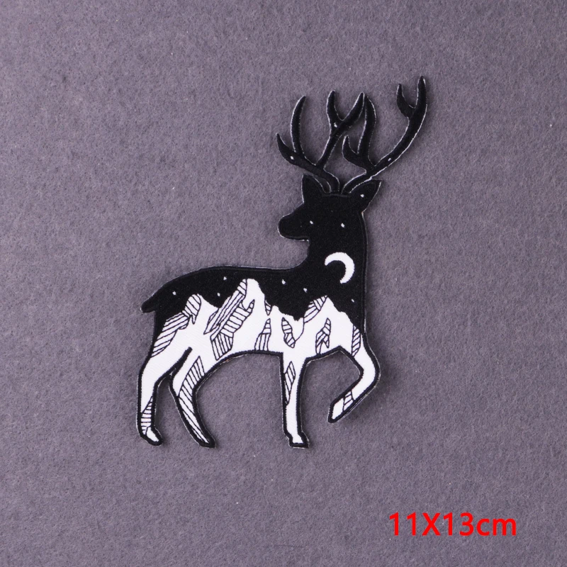 Parches de ciervo al aire libre para planchar en la ropa, DIY, Animal, Lobo, oso, parche bordado en Jeans, apliques de ropa, insignias de decoración - imagen 2