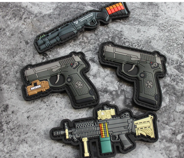 Tactics Q versión del arma, pegatina mágica, PVC, sello de silicona, bolsa táctica, pegatina, TTI mini, Charretera