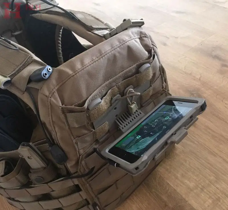 Funda para teléfono móvil de equipo deportivo Molle, bolsa táctica para caza al aire libre, equipo militar, Iphone 7/8 Plus, mapa de combate - imagen 2