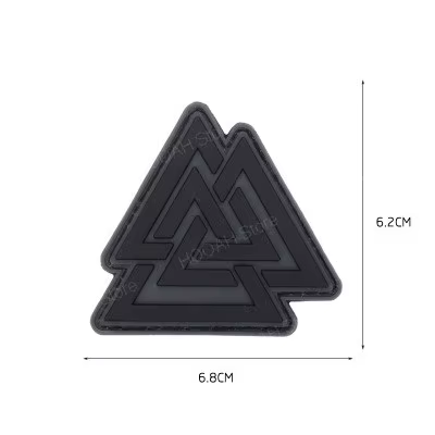 Parche táctico de vikingos, símbolo de cuervo Odin, unimursal, Valknut, Valhalla, emblema de sol Blackbird, insignia militar, apliques de parche - imagen 4