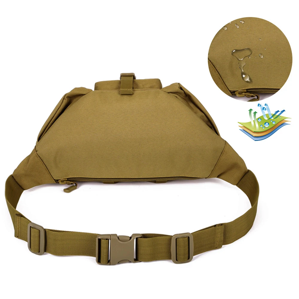 Riñonera táctica impermeable, bolsa de cintura para senderismo, pesca, deportes, caza, Camping al aire libre, Molle, ejército, Borse militar - imagen 2