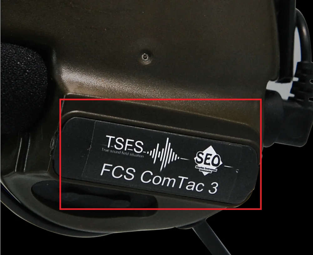Cubierta táctica del compartimento de la batería del auricular, reducción de ruido, Comtac 3