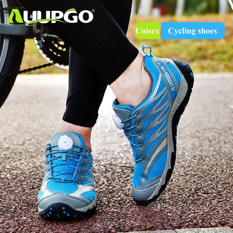 AUUPGO-zapatos de ciclismo sin bloqueo para hombre y mujer, calzado ultraligero y transpirable para bicicleta de montaña o de carretera, para ocio al aire libre - imagen 2