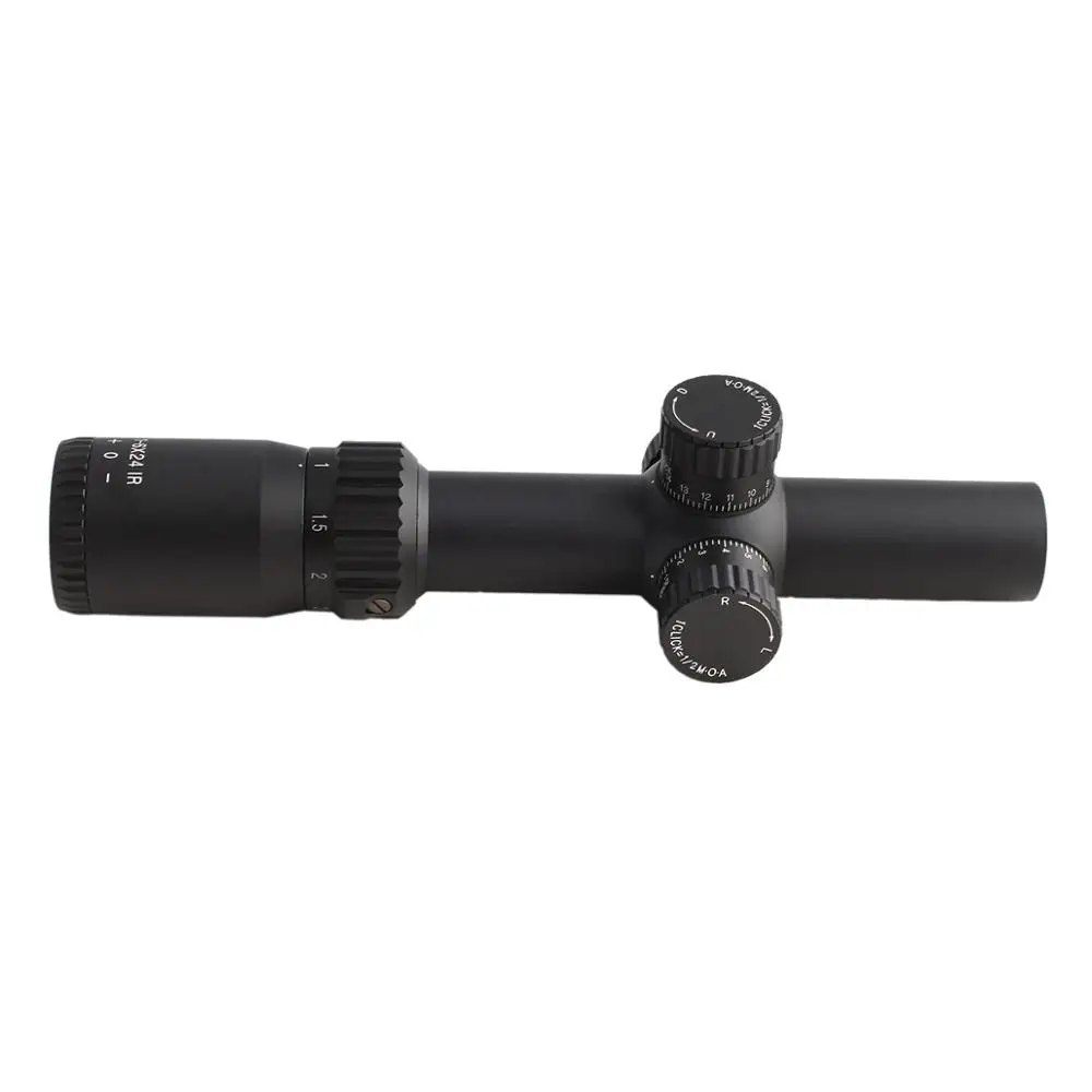 SPINA Optics-mira telescópica para rifle de caza, retícula compacta de Mil puntos para iluminar torretas, reinicio de bloqueo táctico, BM 1-6X24 - imagen 2