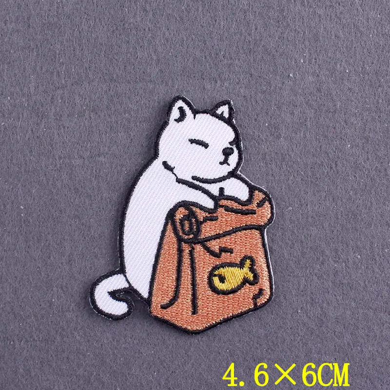 Parches termoadhesivos de animales para ropa, pegatinas de dibujos animados divertidos para ropa, rayas, gatos, DIY - imagen 4