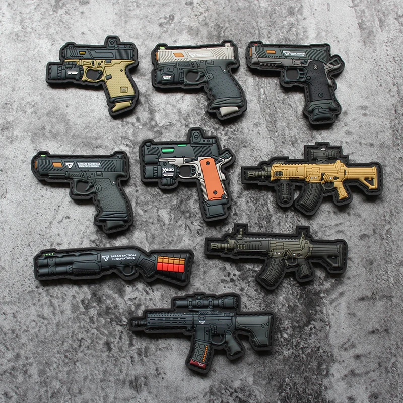 Tactics Q versión del arma, pegatina mágica, PVC, sello de silicona, bolsa táctica, pegatina, TTI mini, Charretera - imagen 2