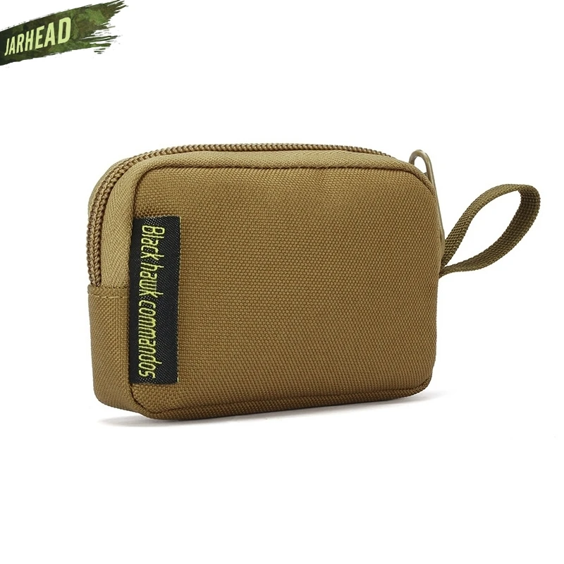 Paquete de monedas táctico Universal de nailon 900D, bolsa de billetera Molle, funda de llave para auriculares con cremallera, monedero de utilidad para exteriores - imagen 3