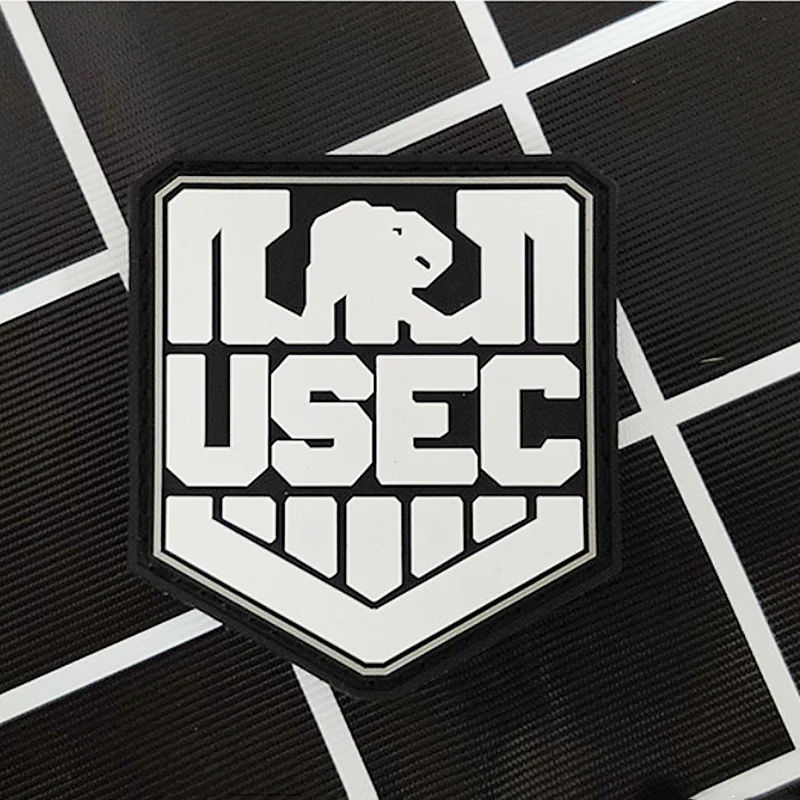 Parches de PVC 3D del capítulo del equipo USEC de oso, Escape ruso alrededor de Tarkov, emblema táctico para campamento circundante, apliques, insignias para ropa - imagen 4