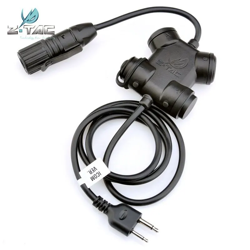 Z-auriculares tácticos SILYNX CLARUS PTT Ztac Airsoft, accesorios para auriculares, Kenwood Softair Midland Radio PTT adaptador Z130 - imagen 5