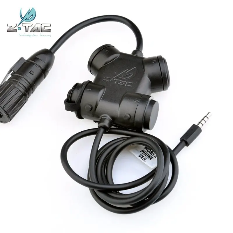 Z-auriculares tácticos SILYNX CLARUS PTT Ztac Airsoft, accesorios para auriculares, Kenwood Softair Midland Radio PTT adaptador Z130 - imagen 3