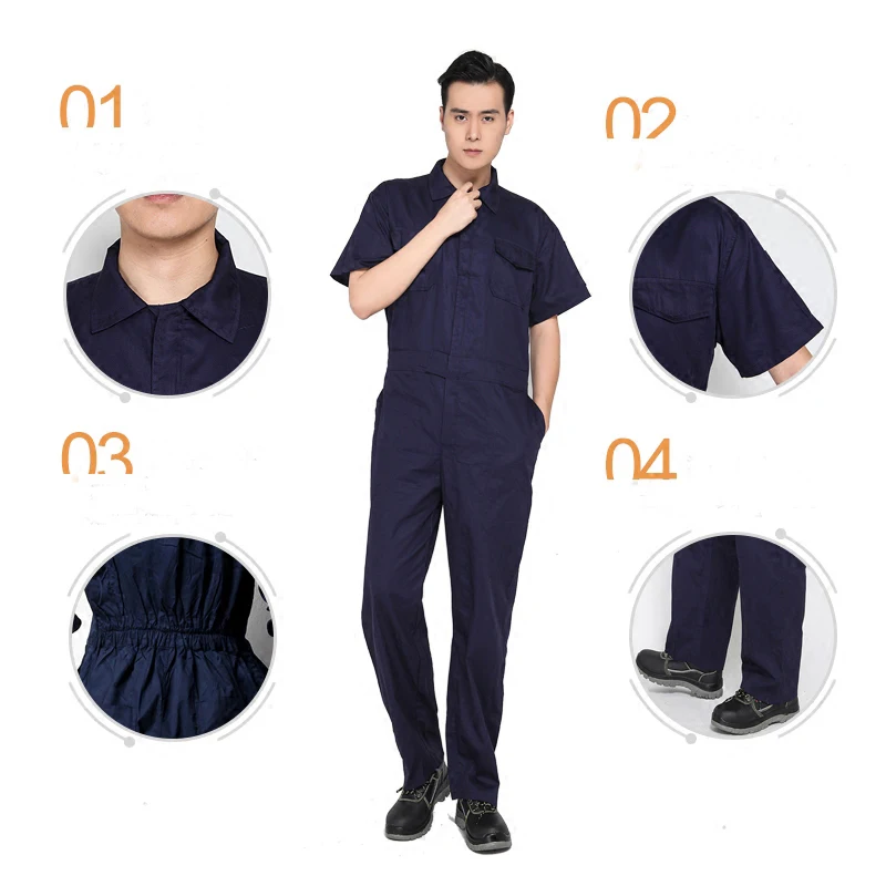 Nuevo 2025 monos de una pieza 100% algodón transpirable de talla grande 3 colores taller reparación ropa de trabajo ajuste cintura uniforme de trabajo - imagen 5